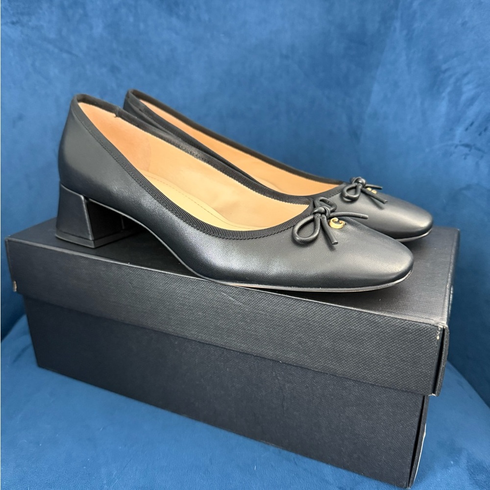 Coach Ava Ballet Pump Black Size 7 CU225 Worn Once $165